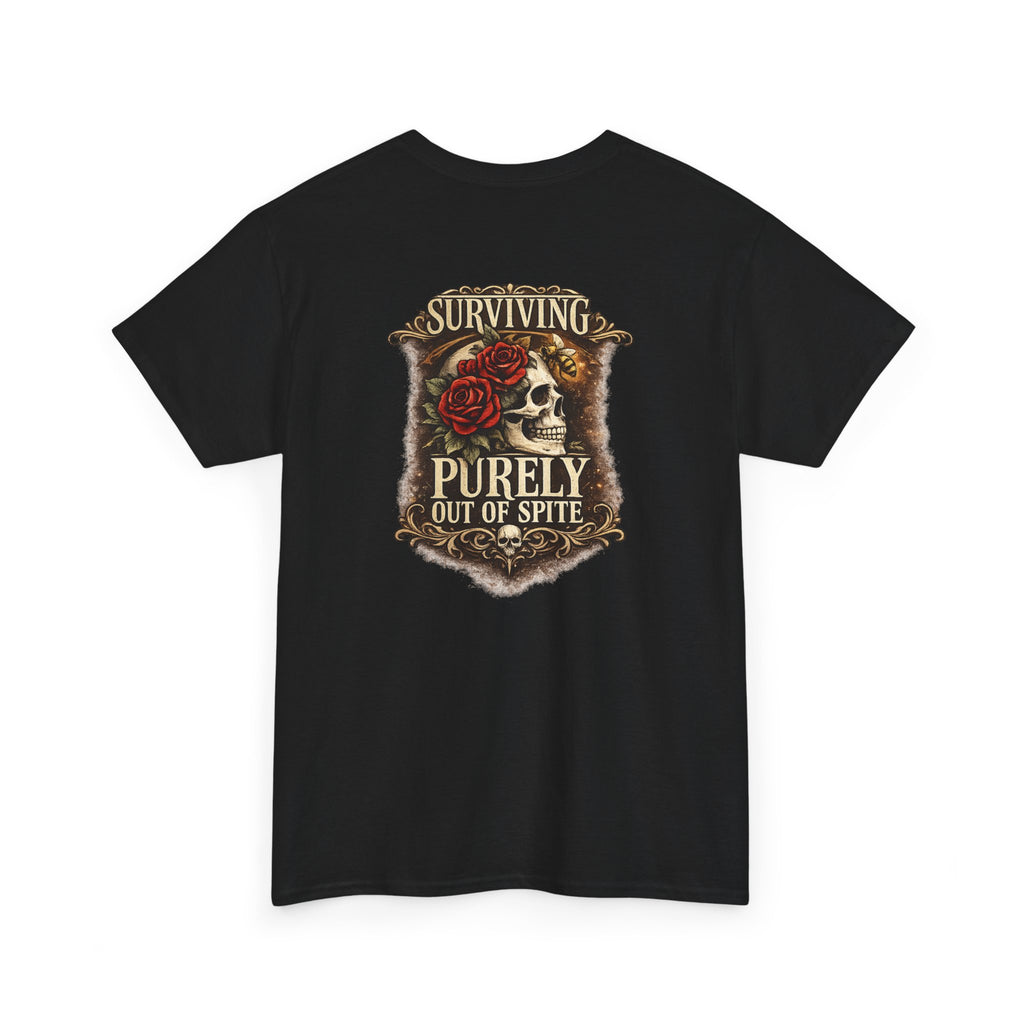 Just Chilling Out, Surviving Out of Spite Tee — Women's Relaxed Vibe Graphic T-Shirt