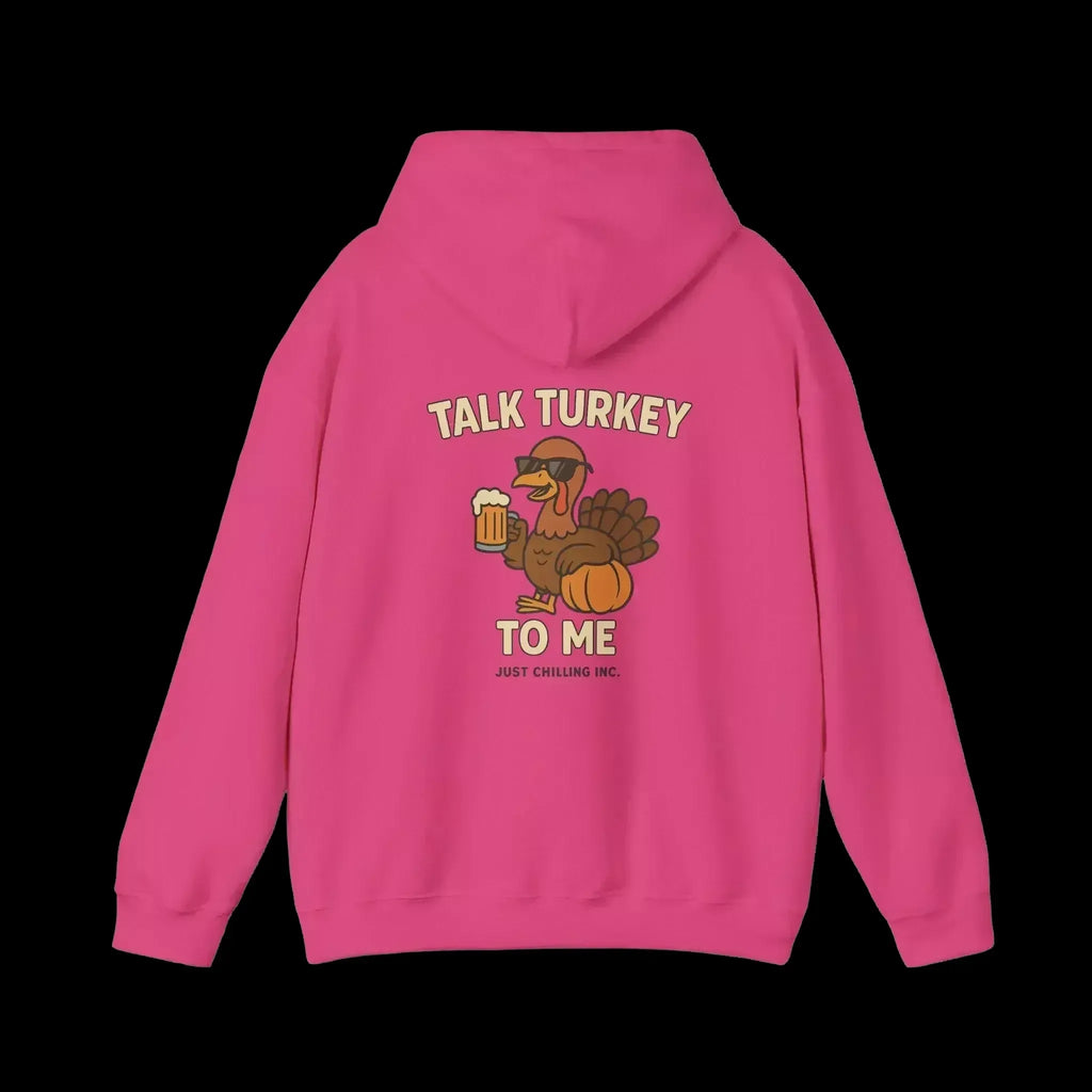 Thanksgiving Hoodie – Cozy Fall Turkey Sweatshirt With Adjustable Hood & Embroidery - Just Chilling Inc.