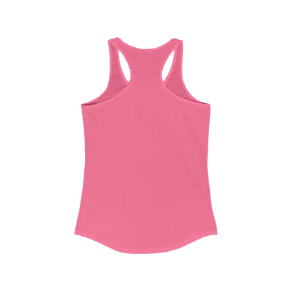 A pink tank top is shown against a black background.