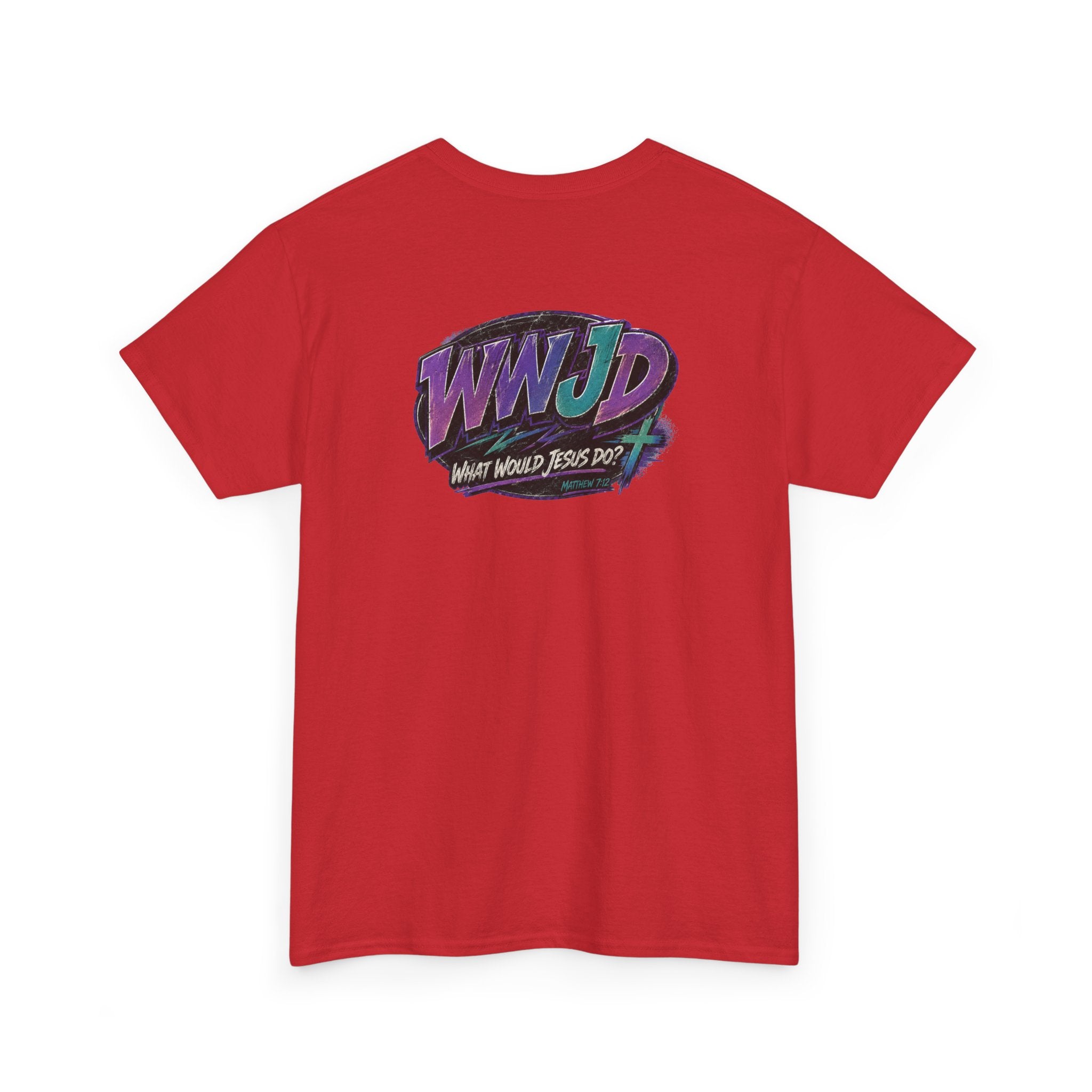 WWJD Retro Graphic Tee — "What Would Jesus Do?" 90s Style Christian T-Shirt
