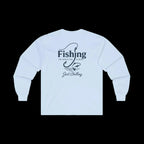 Cotton Long Sleeve Tee - Unisex Classic Fit Fishing Shirt With Durable Seams - Just Chilling Inc.