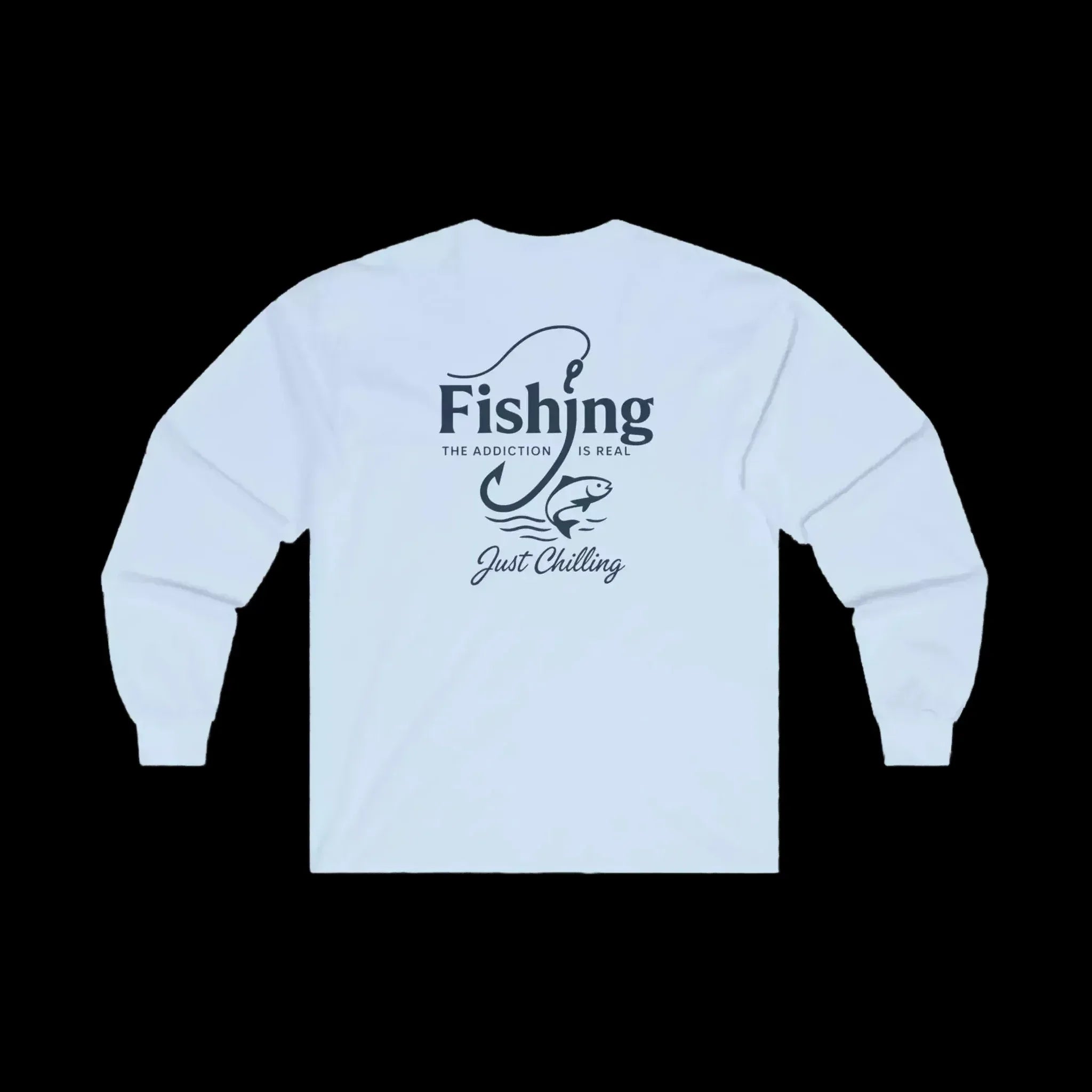 Cotton Long Sleeve Tee - Unisex Classic Fit Fishing Shirt With Durable Seams - Just Chilling Inc.