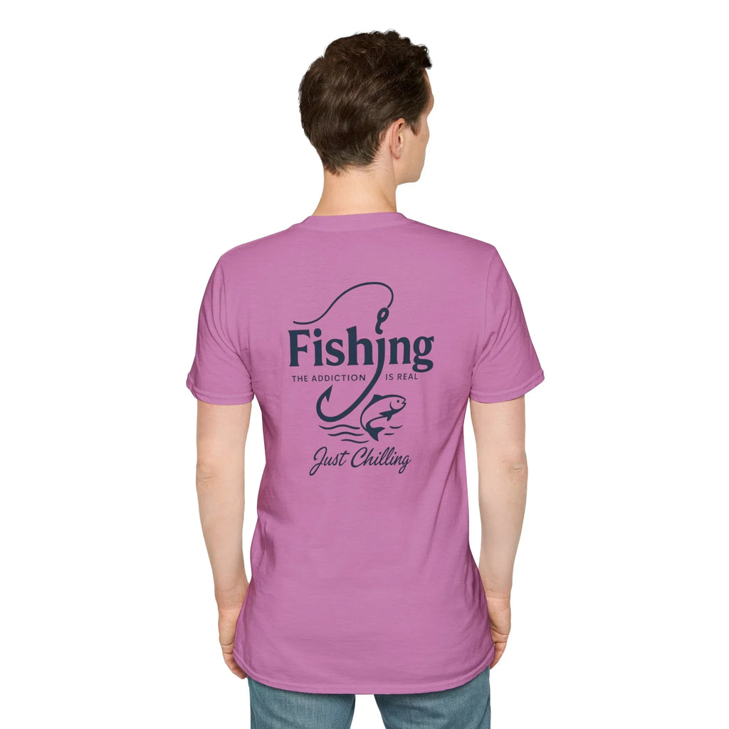 Fishing Addiction Unisex T-Shirt, Casual Wear, Outdoor Shirt, Gift for Fishermen, Summer Tee, Fishing Enthusiast Apparel - Just Chilling Inc.