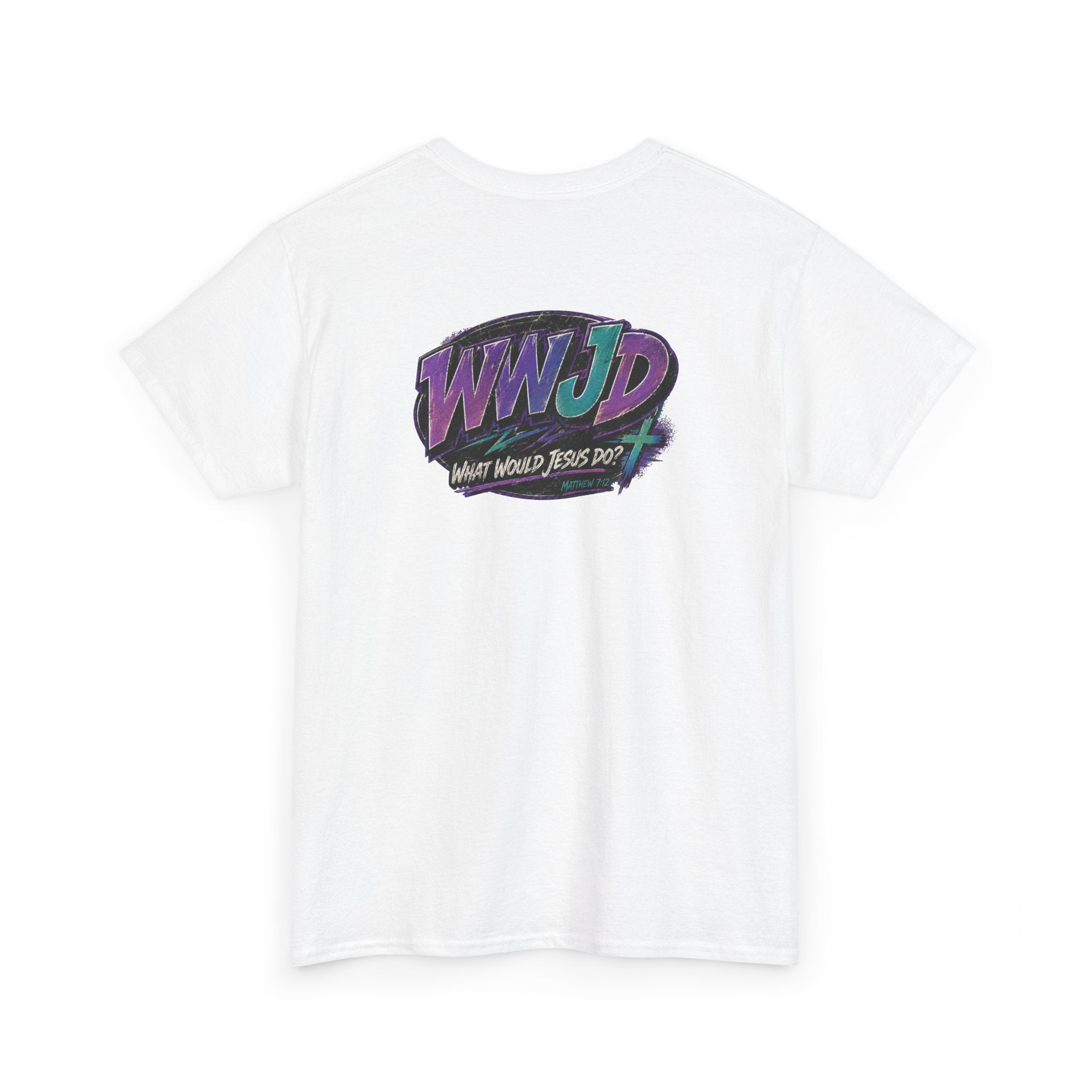 WWJD Retro Graphic Tee — "What Would Jesus Do?" 90s Style Christian T-Shirt