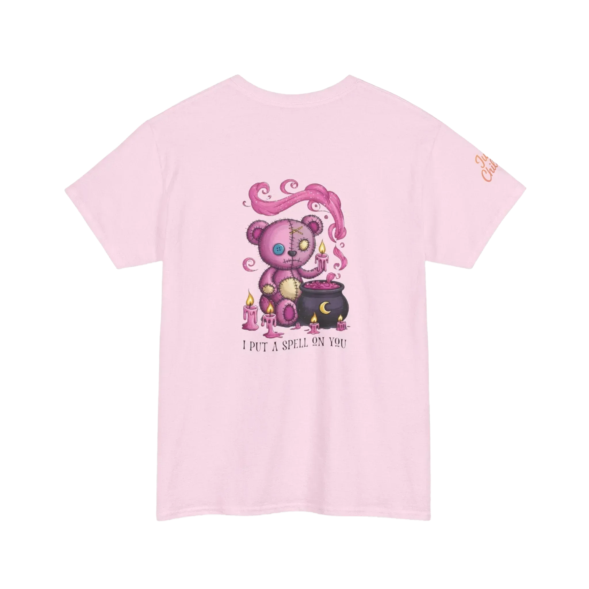 Voodoo Bear Tee – Cozy Witchy T-Shirt With Stitched Bear Design & Magical Vibes - Just Chilling Inc.