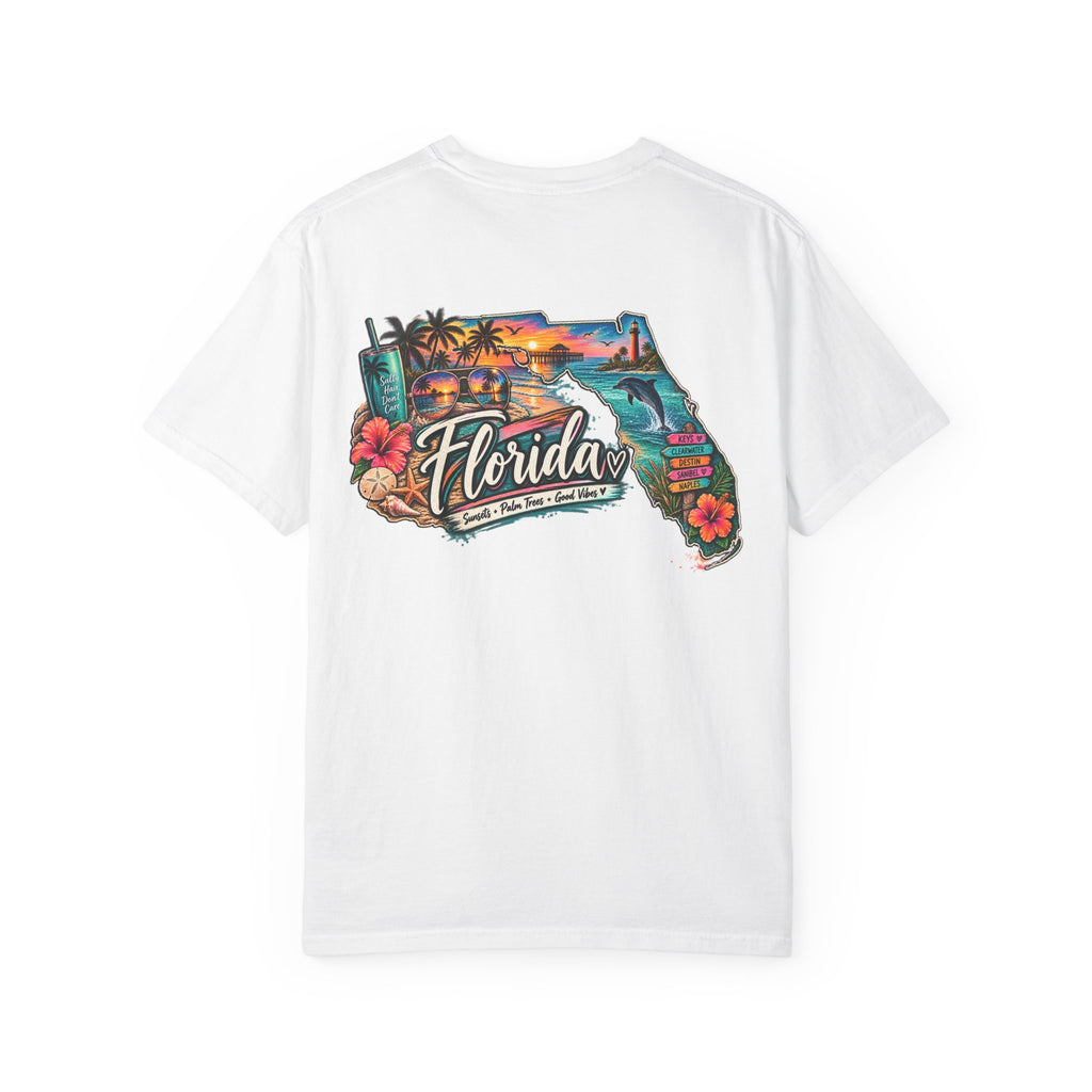 Florida Vintage Map T‑Shirt — Retro Beach State Graphic Tee