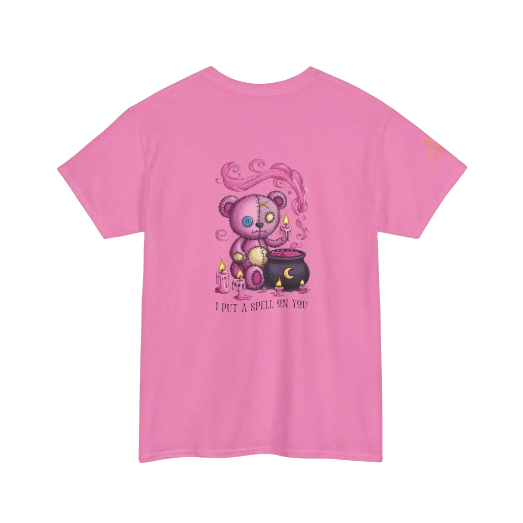 Voodoo Bear Tee – Cozy Witchy T-Shirt With Stitched Bear Design & Magical Vibes - Just Chilling Inc.