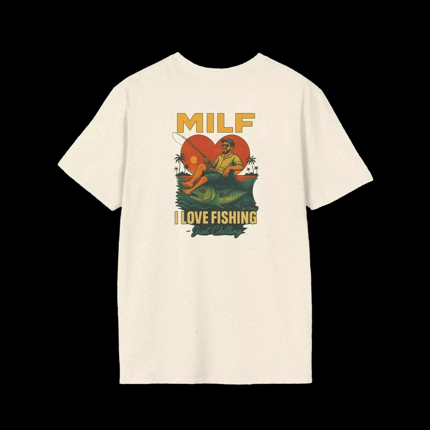 Unisex Fishing T-Shirt – Soft Cotton Crew Neck Short Sleeve Tee With Fishing Graphic - Just Chilling Inc.