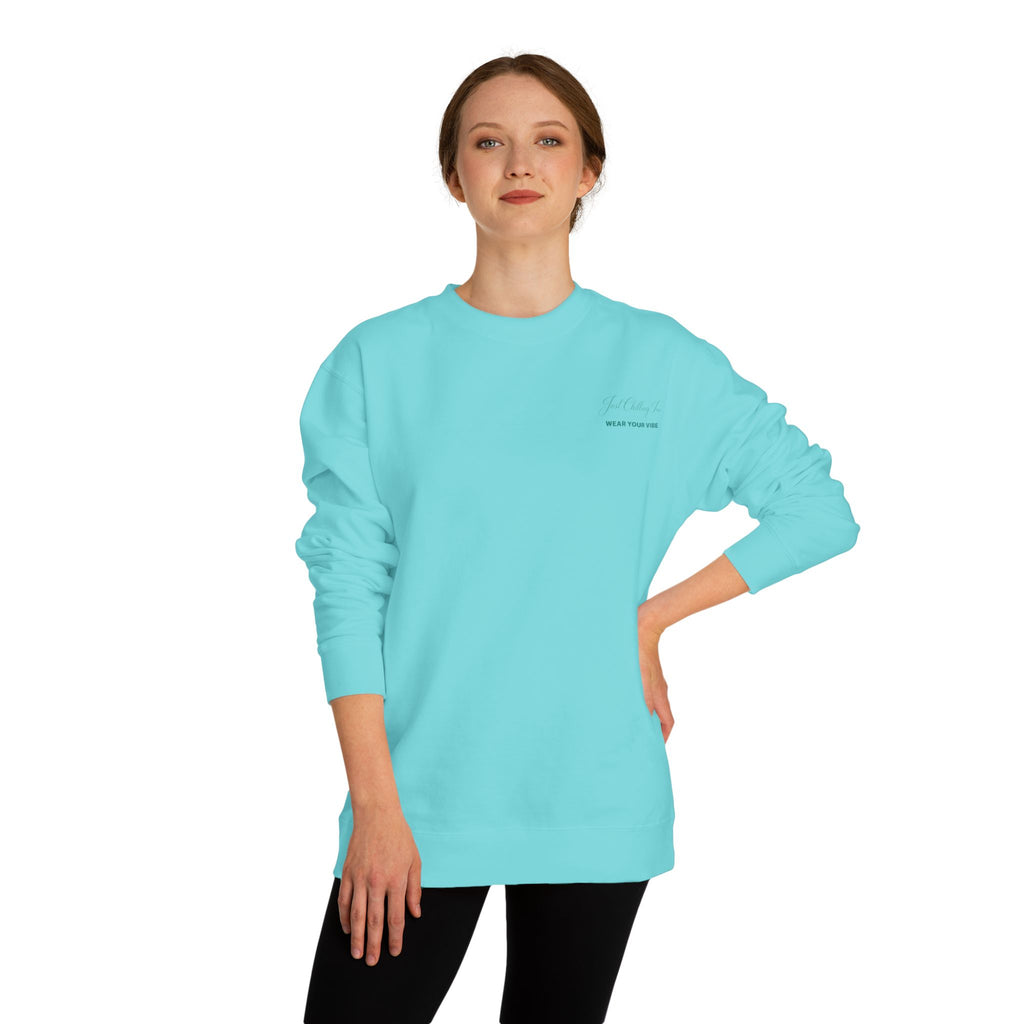 Just Chilling Sweatshirt — Cozy Lake Sunset Crewneck