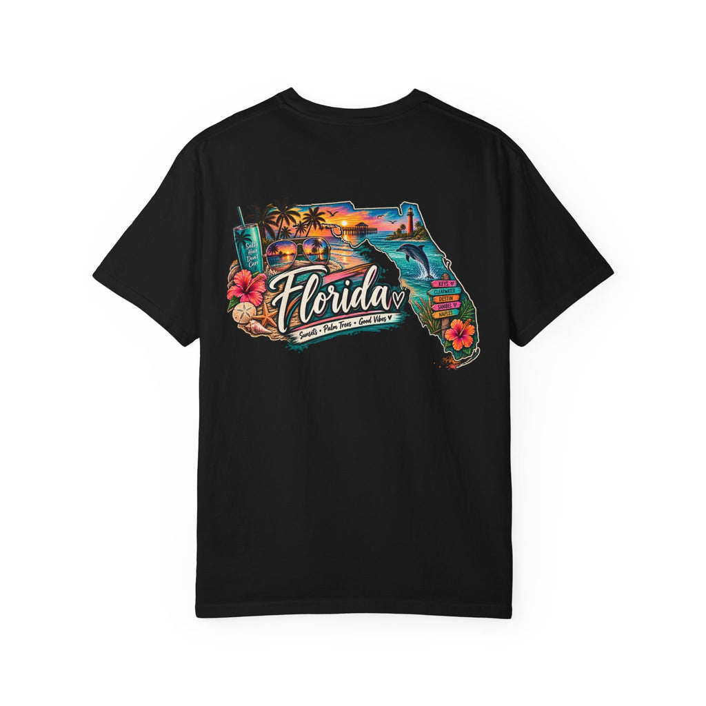 Florida Vintage Map T‑Shirt — Retro Beach State Graphic Tee