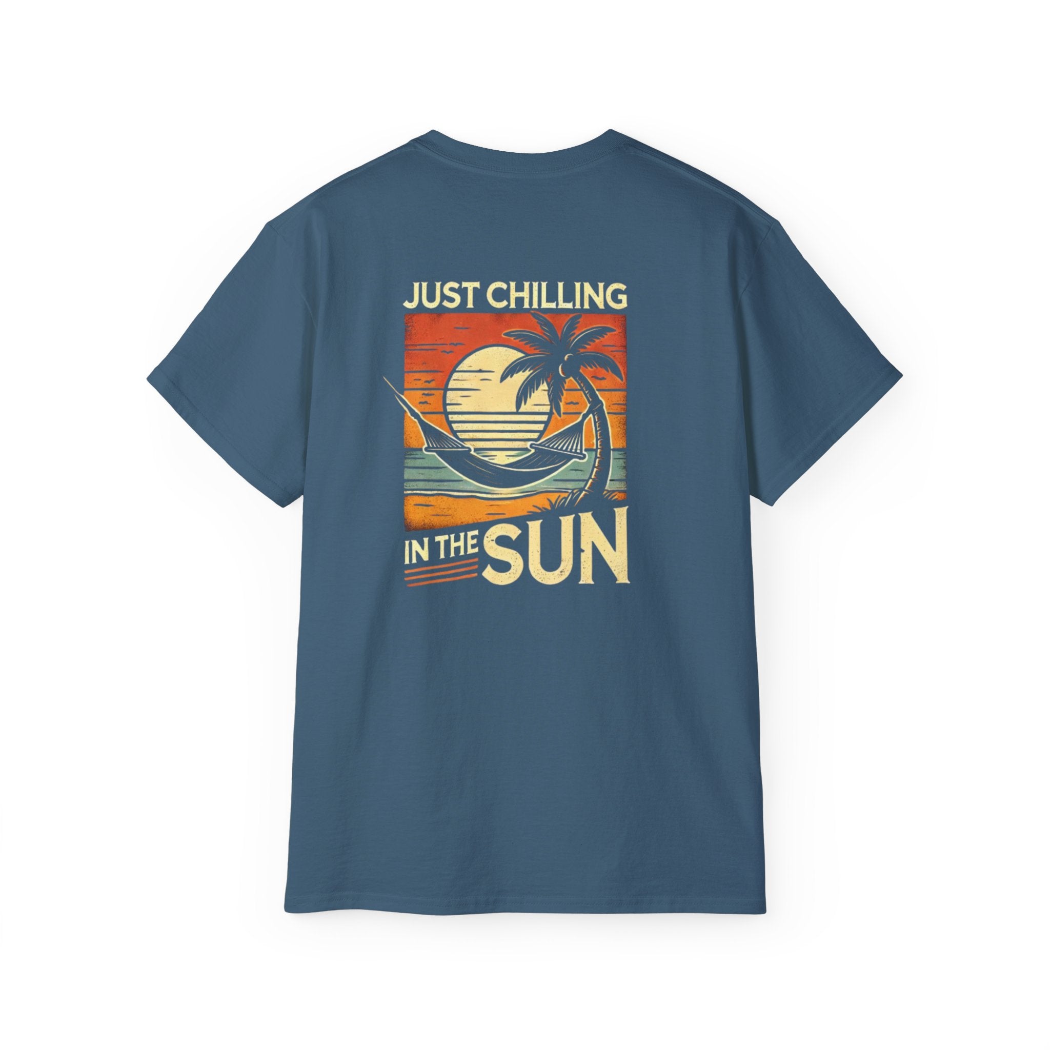 Just Chilling Kids Heavy Cotton Tee - Fun Summer Vibes Shirt