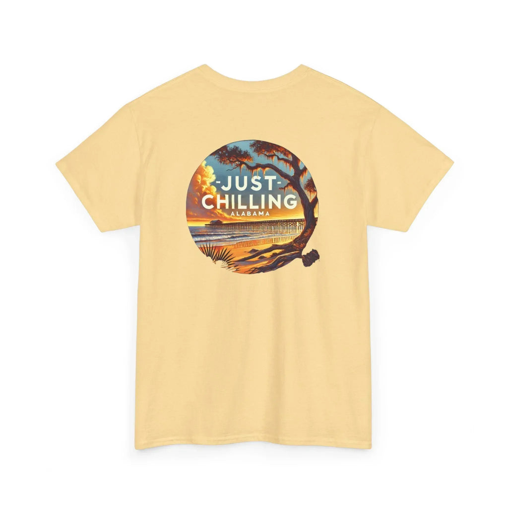 Garment Dyed Tee – Unisex Cotton Shirt With Alabama Outdoors Design - Just Chilling Inc.