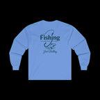 Cotton Long Sleeve Tee - Unisex Classic Fit Fishing Shirt With Durable Seams - Just Chilling Inc.