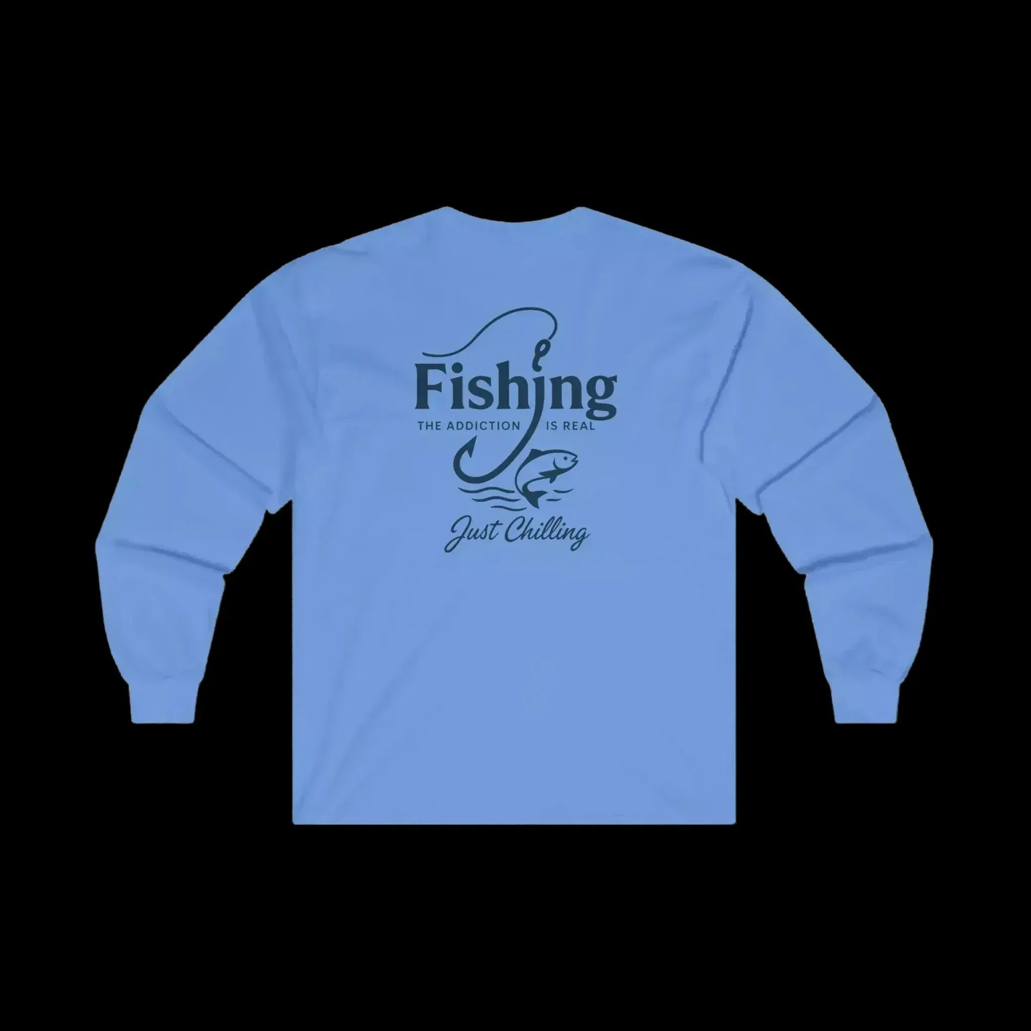 Cotton Long Sleeve Tee - Unisex Classic Fit Fishing Shirt With Durable Seams - Just Chilling Inc.