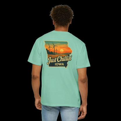 Garment Dyed T-Shirt - Unisex Cotton Tee With Unique Color Texture & Relaxed Fit - Just Chilling Inc.