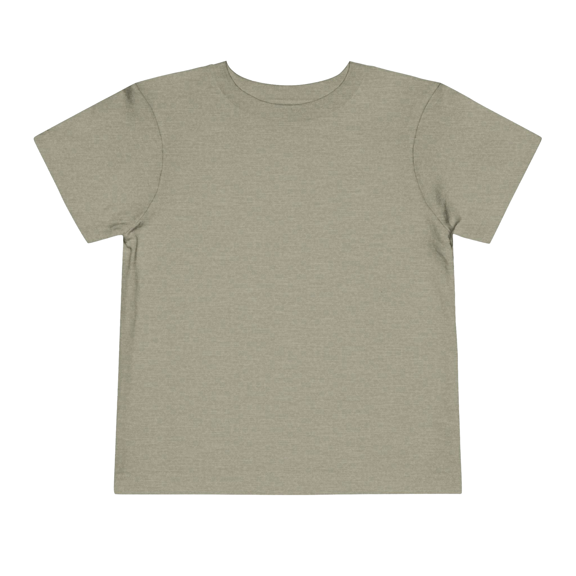 A plain, light-colored t-shirt is shown against a black background.