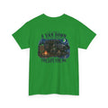 T-Shirt — “I Like a Van Down by the River” Vintage Campfire Van Life Tee