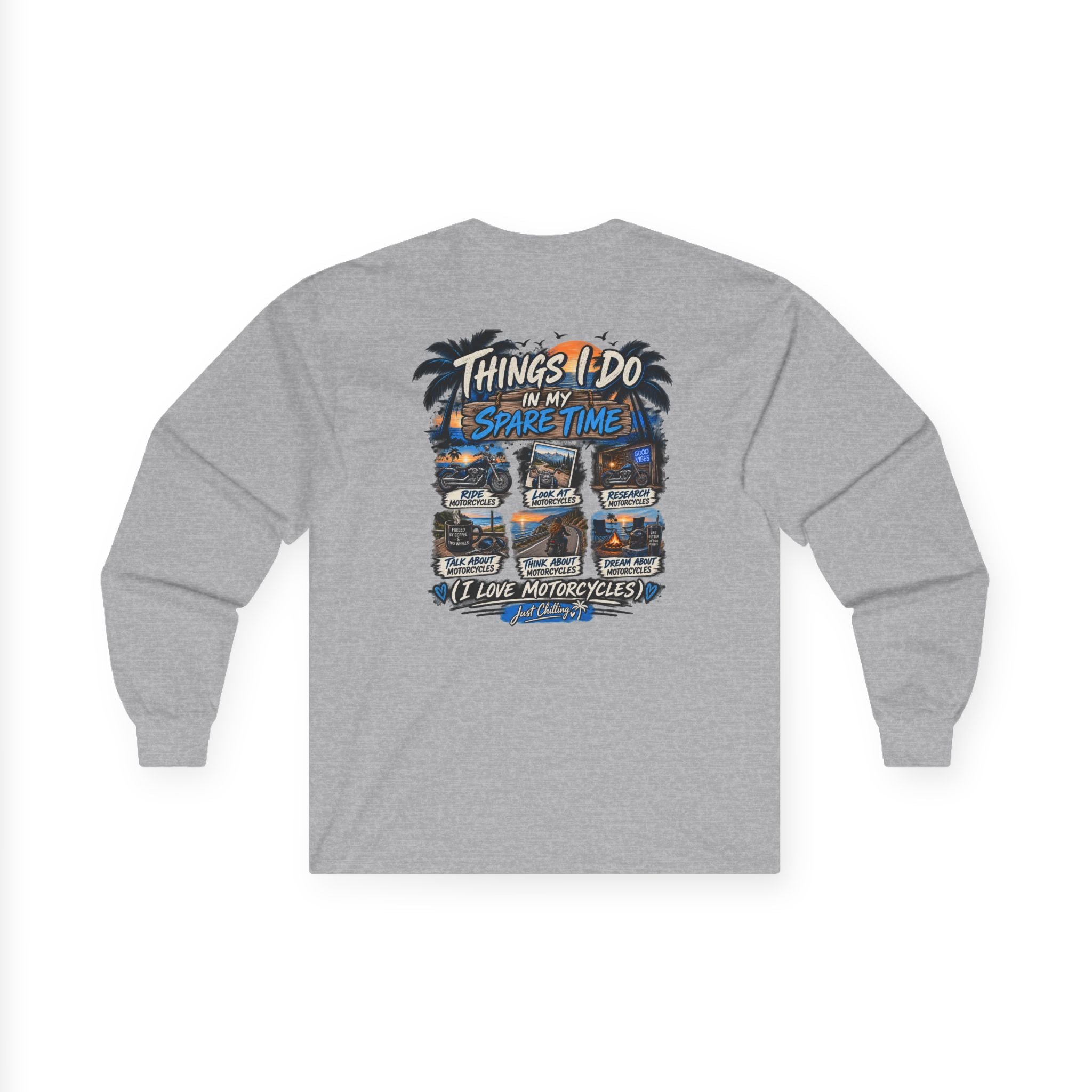 Things I Do In My Spare Time - Motorcycle lover Long Sleeve Tee