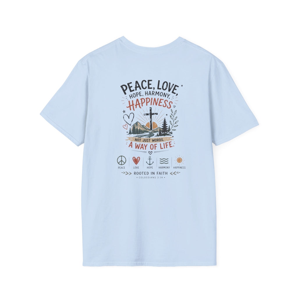 Just Chilling T-Shirt - Peace Love Happiness Tee