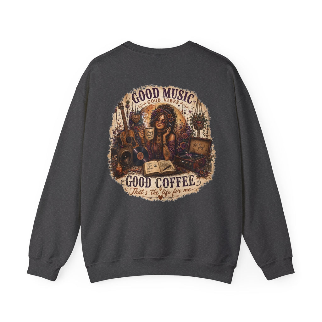 Music is Happiness Lightweight Crewneck Sweatshirt