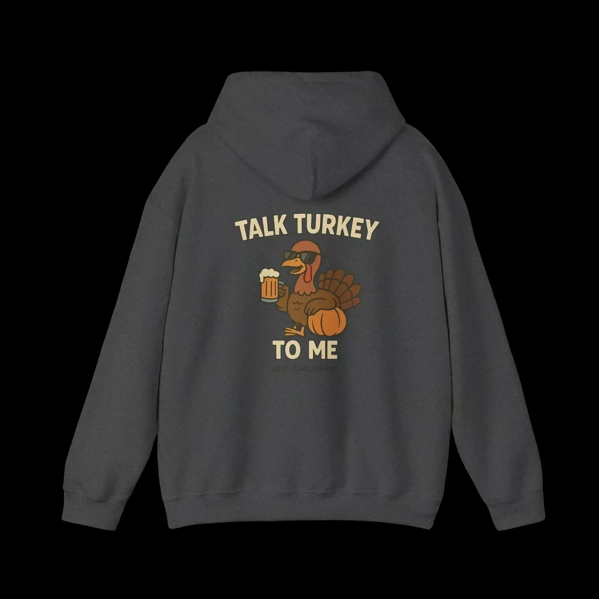 Thanksgiving Hoodie – Cozy Fall Turkey Sweatshirt With Adjustable Hood & Embroidery - Just Chilling Inc.