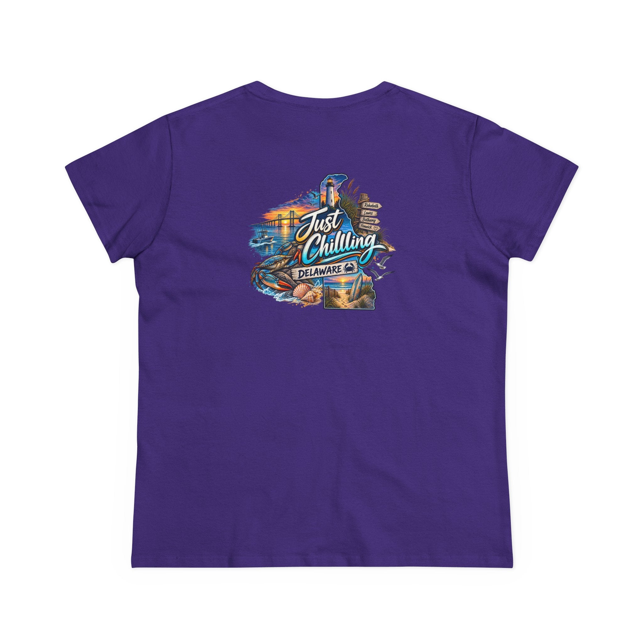 Delaware Just Chilling Tee, Summer Vibes Shirt, Beach Lover Gift, Casual Comfort Top, Vacation Outfit Essential, Fun Graphic T-Shirt