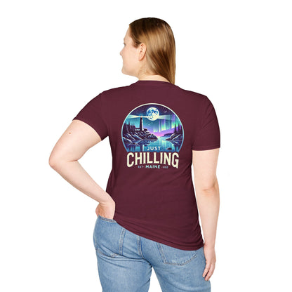 Just Chilling Scenic Tee – Coastal Escape- Maine Edition