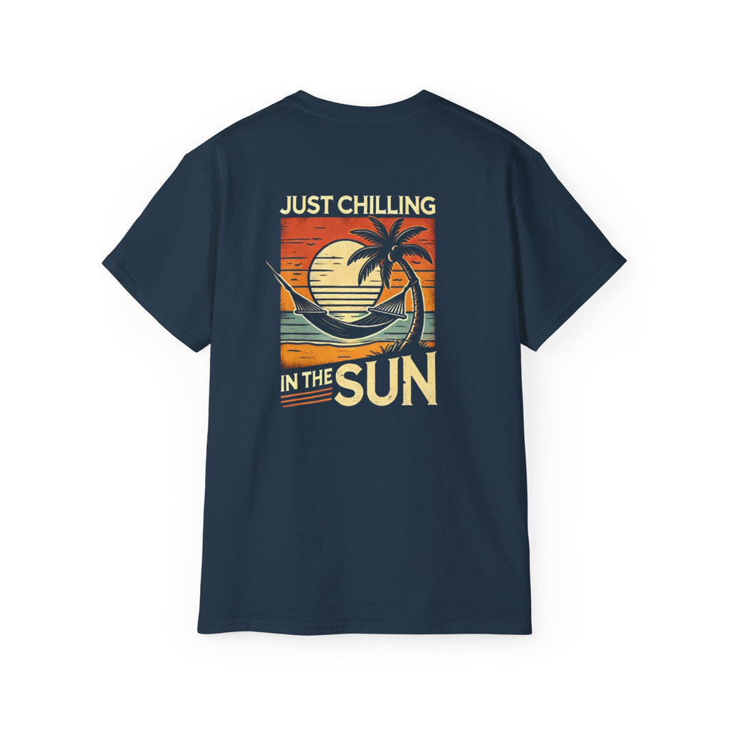 Just Chilling Kids Heavy Cotton Tee - Fun Summer Vibes Shirt