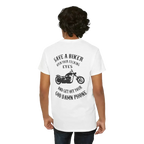 Save a Biker T-Shirt - Comfortable Cotton Motorcycle Safety Tee | Durable & Relaxed Fit - Just Chilling Inc.