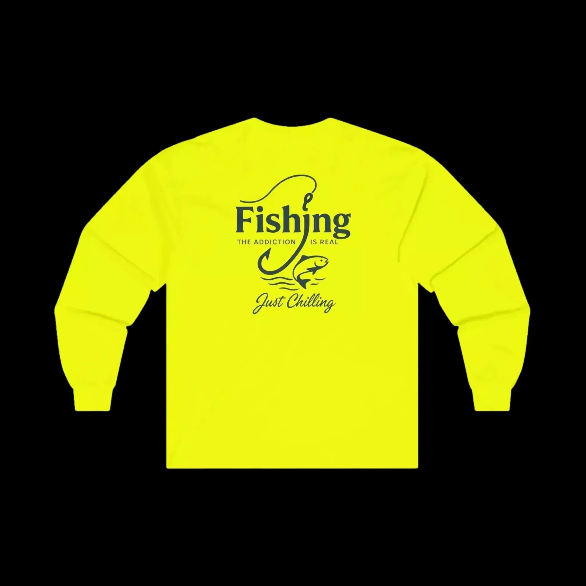 Cotton Long Sleeve Tee - Unisex Classic Fit Fishing Shirt With Durable Seams - Just Chilling Inc.