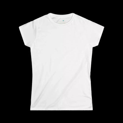 A plain white t-shirt against a black background.