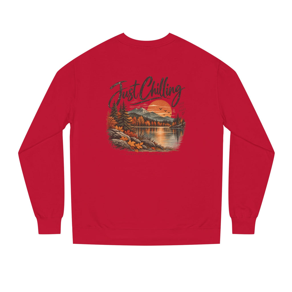 Just Chilling Sweatshirt — Cozy Lake Sunset Crewneck
