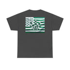 Unisex Heavy Cotton Tee cannabis all-star and flag tee - Just Chilling Inc.