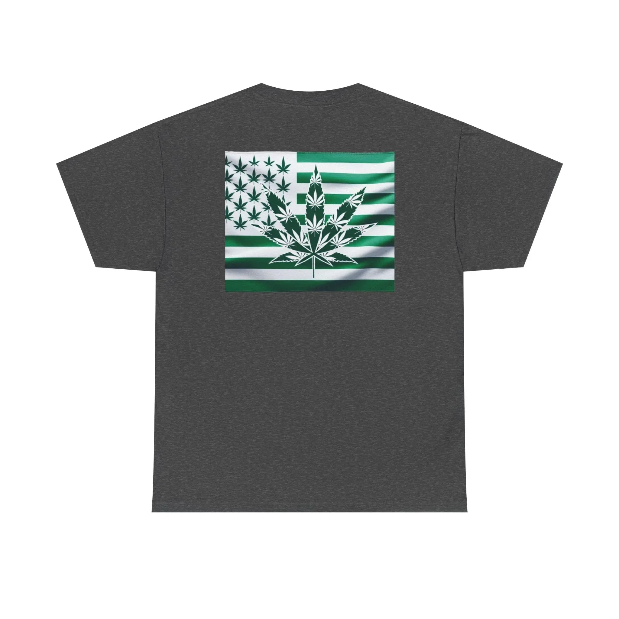 Unisex Heavy Cotton Tee cannabis all-star and flag tee - Just Chilling Inc.