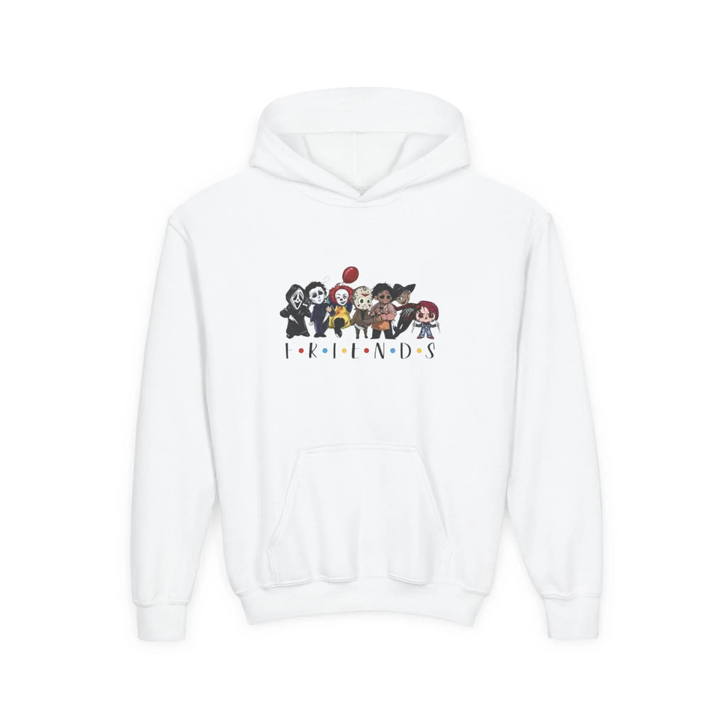 Youth Hooded Sweatshirt - Soft Cotton Polyester Hoodie with Kangaroo Pocket - Just Chilling Inc.