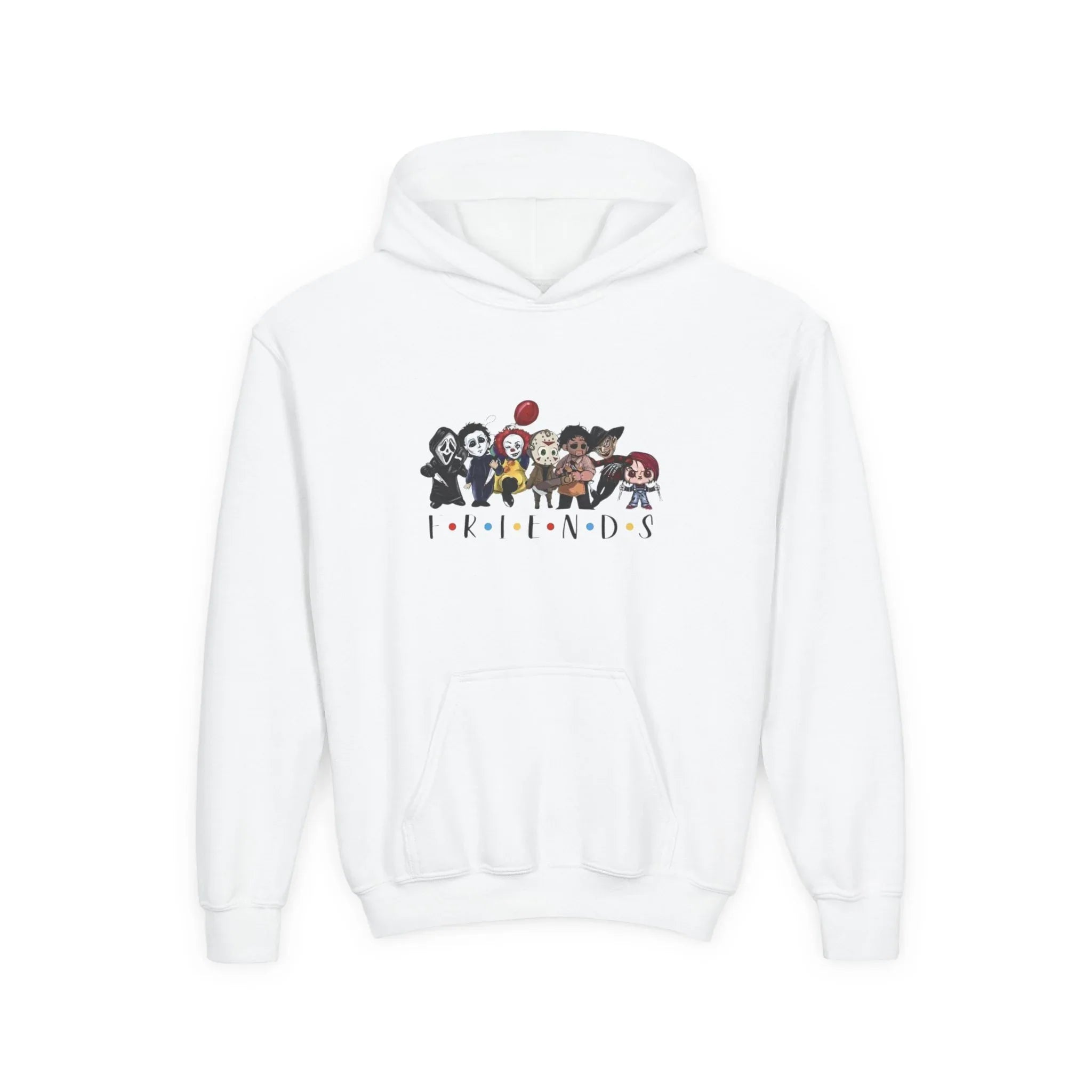 Youth Hooded Sweatshirt - Soft Cotton Polyester Hoodie with Kangaroo Pocket - Just Chilling Inc.