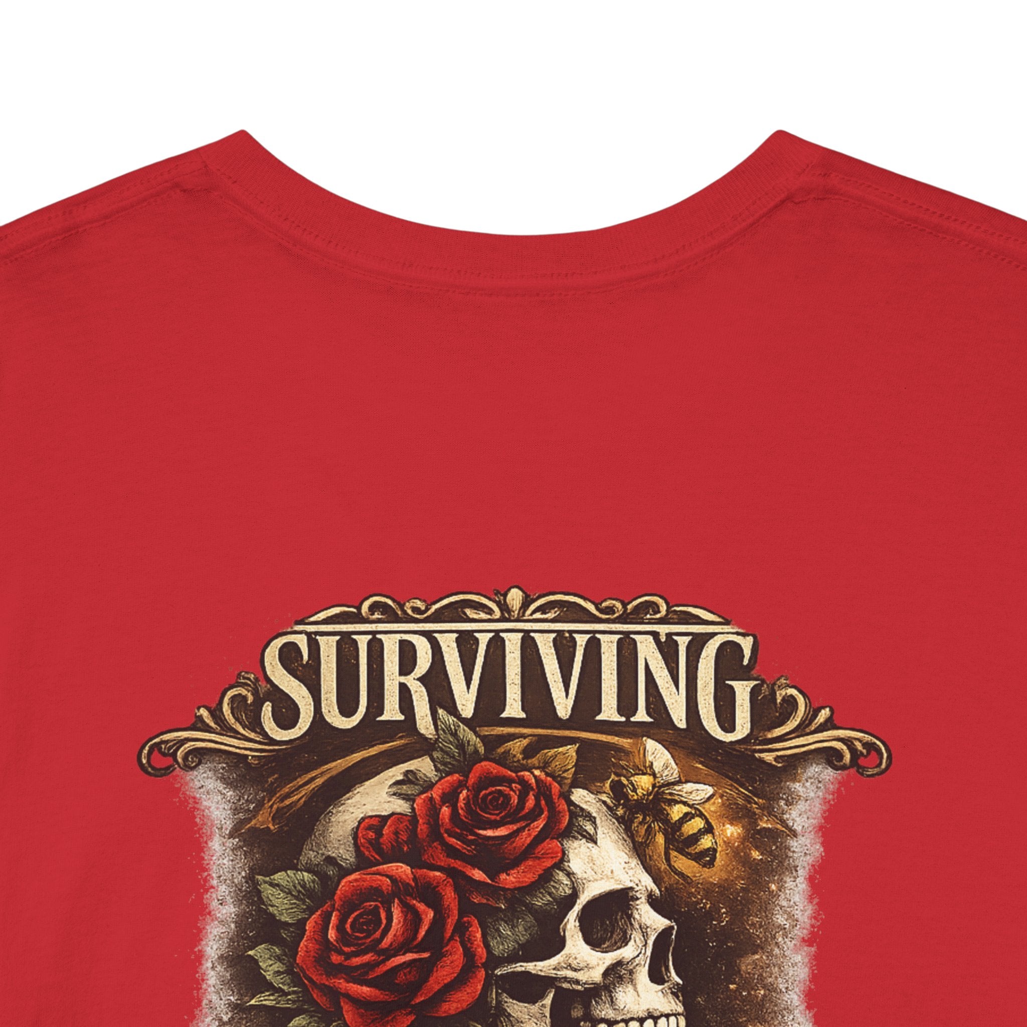 Just Chilling Out, Surviving Out of Spite Tee — Women's Relaxed Vibe Graphic T-Shirt