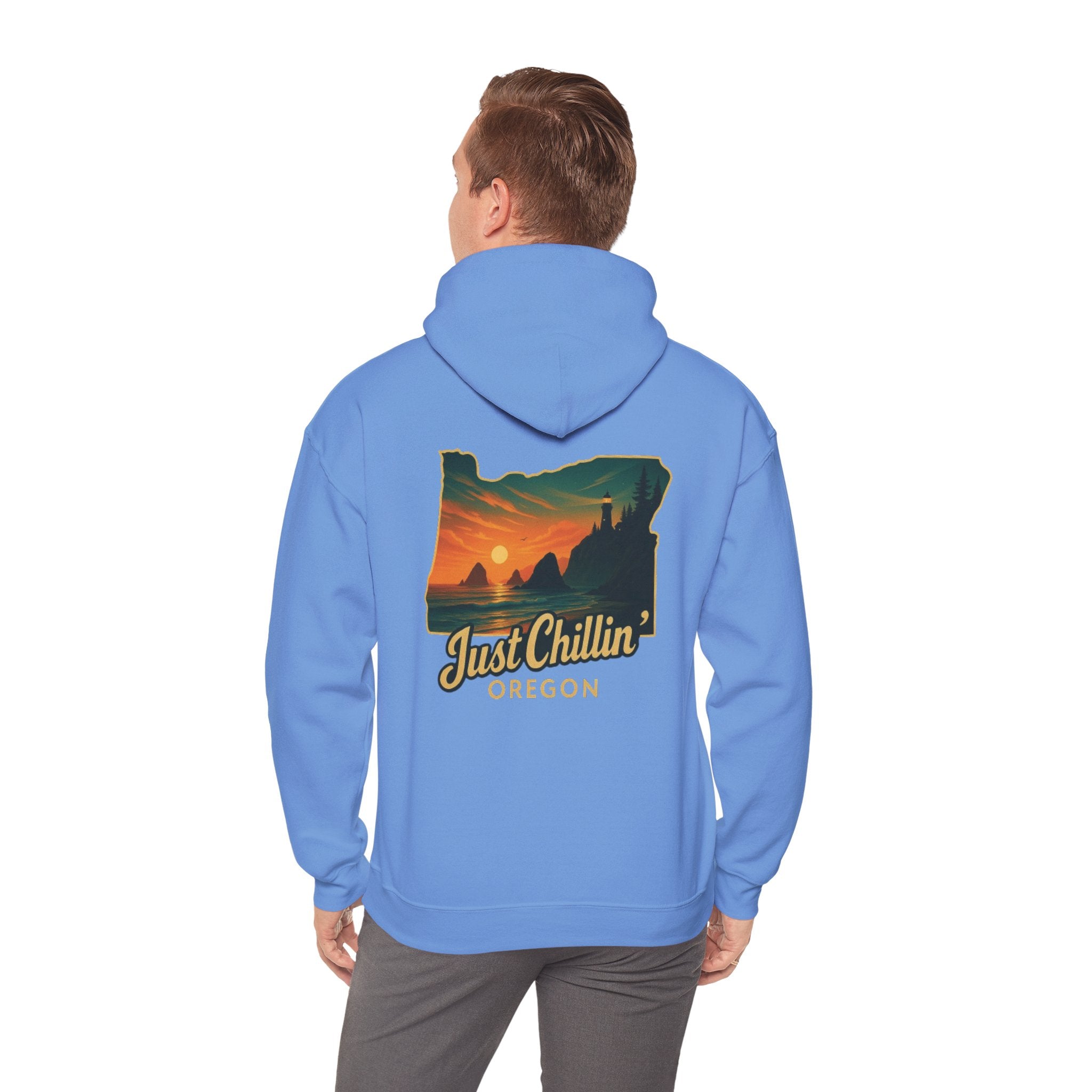 Oregon Sunset Hoodie — "Just Chillin'" Scenic Travel Pullover