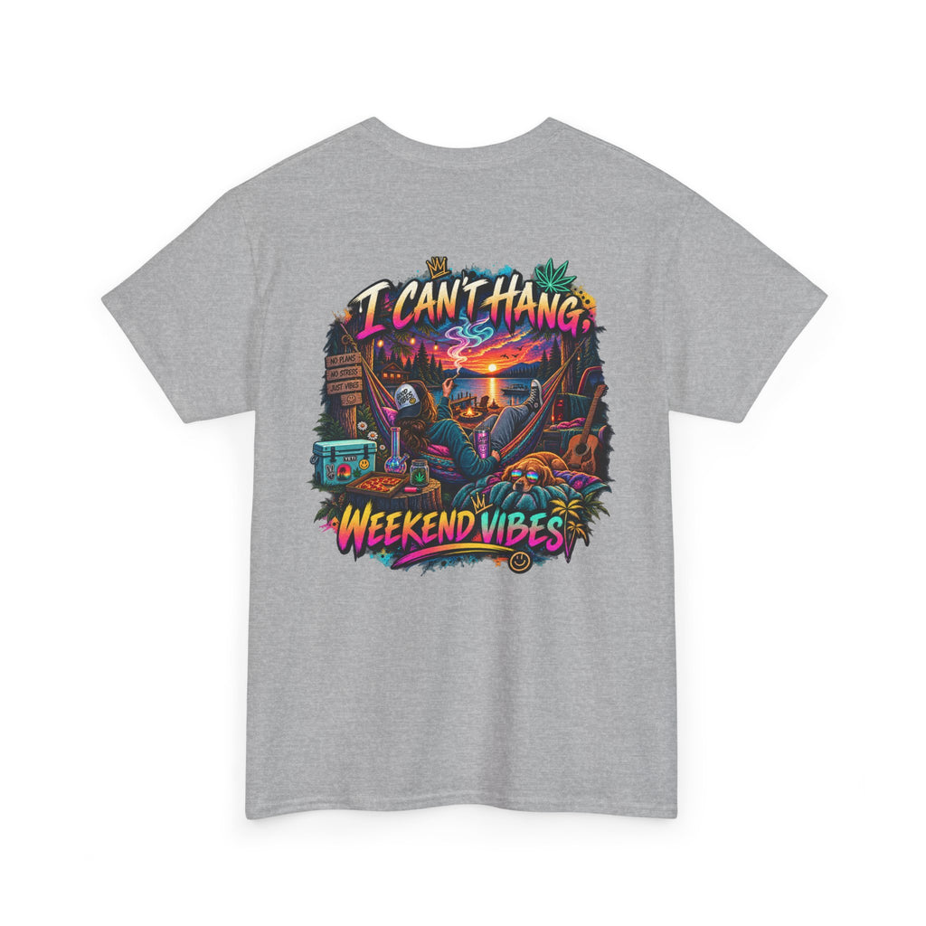 Beach Sunset Tee — "I Can't Hang" Weekend Vibes Graphic T-Shirt