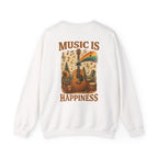 Music is Happiness Lightweight Crewneck Sweatshirt - Just Chilling Inc.