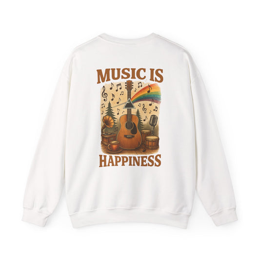 Music is Happiness Lightweight Crewneck Sweatshirt
