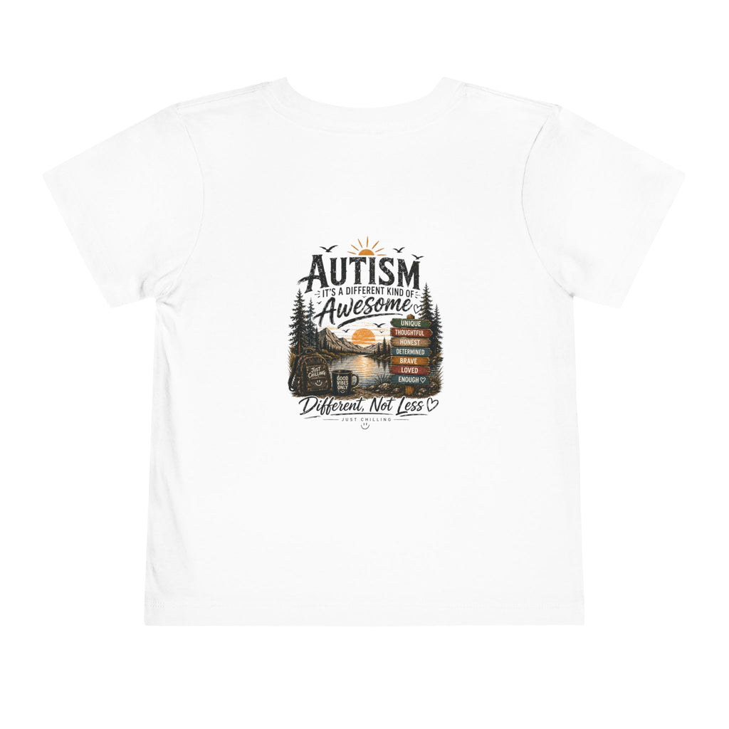 Toddler Tee — "Autism is Awesome" Campfire Adventure Kids Shirt