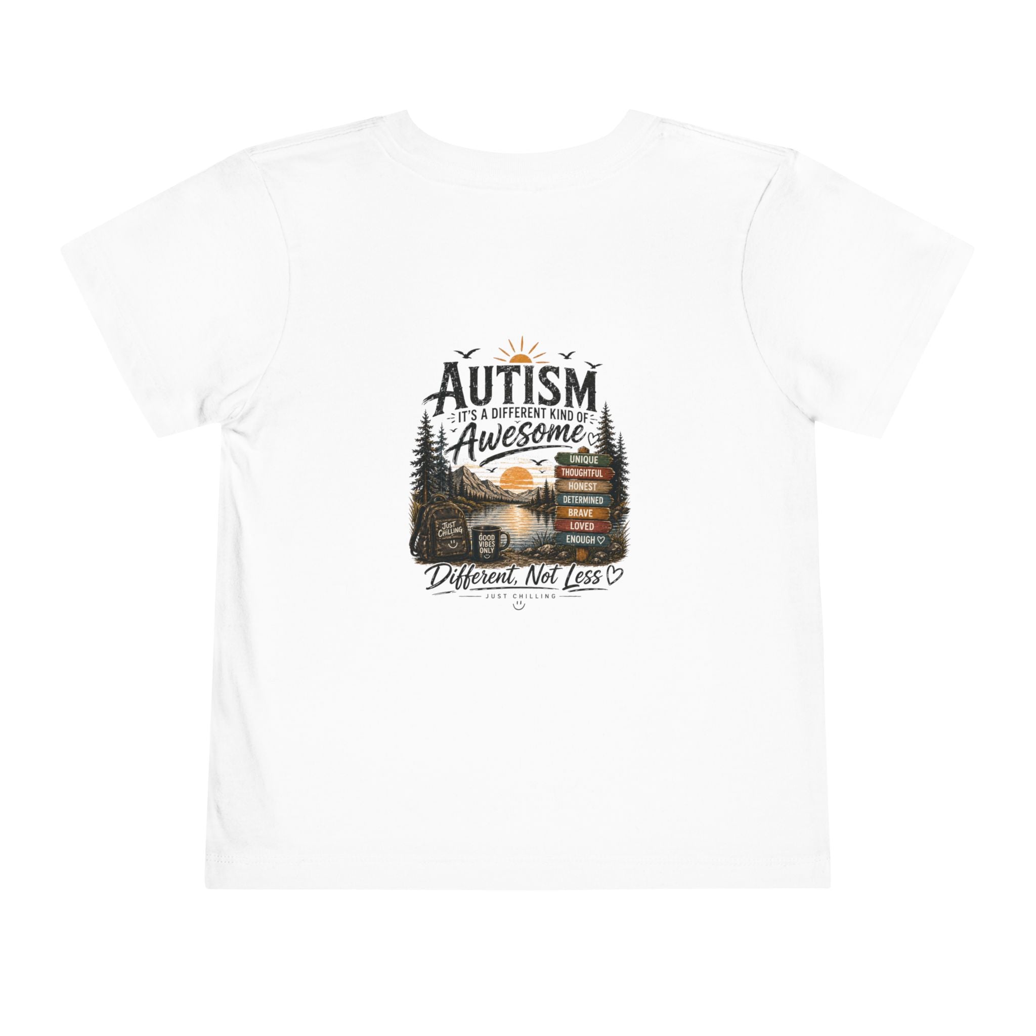 Toddler Tee — "Autism is Awesome" Campfire Adventure Kids Shirt