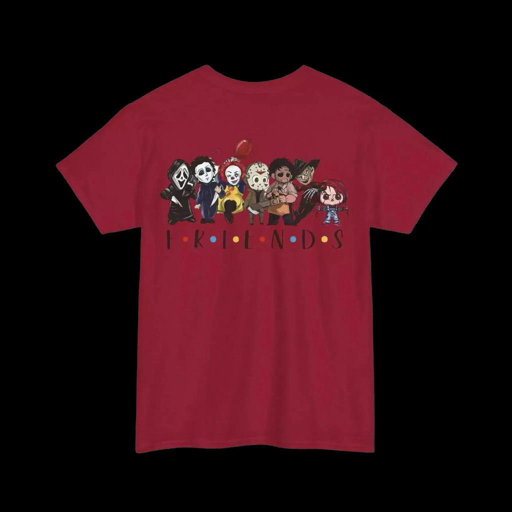 Horror Cartoon T-Shirt – Funny Halloween Tee With Creepy Friends Chibi Design - Just Chilling Inc.
