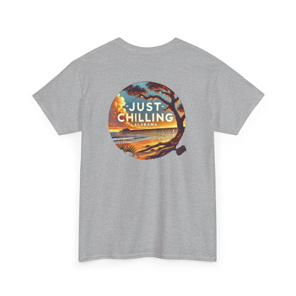 Garment Dyed Tee – Unisex Cotton Shirt With Alabama Outdoors Design - Just Chilling Inc.