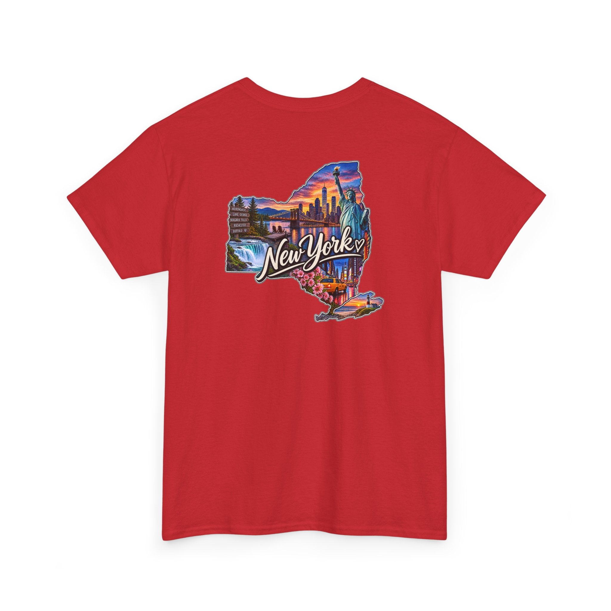 New York State Graphic Tee — Vintage Scenic Map Design