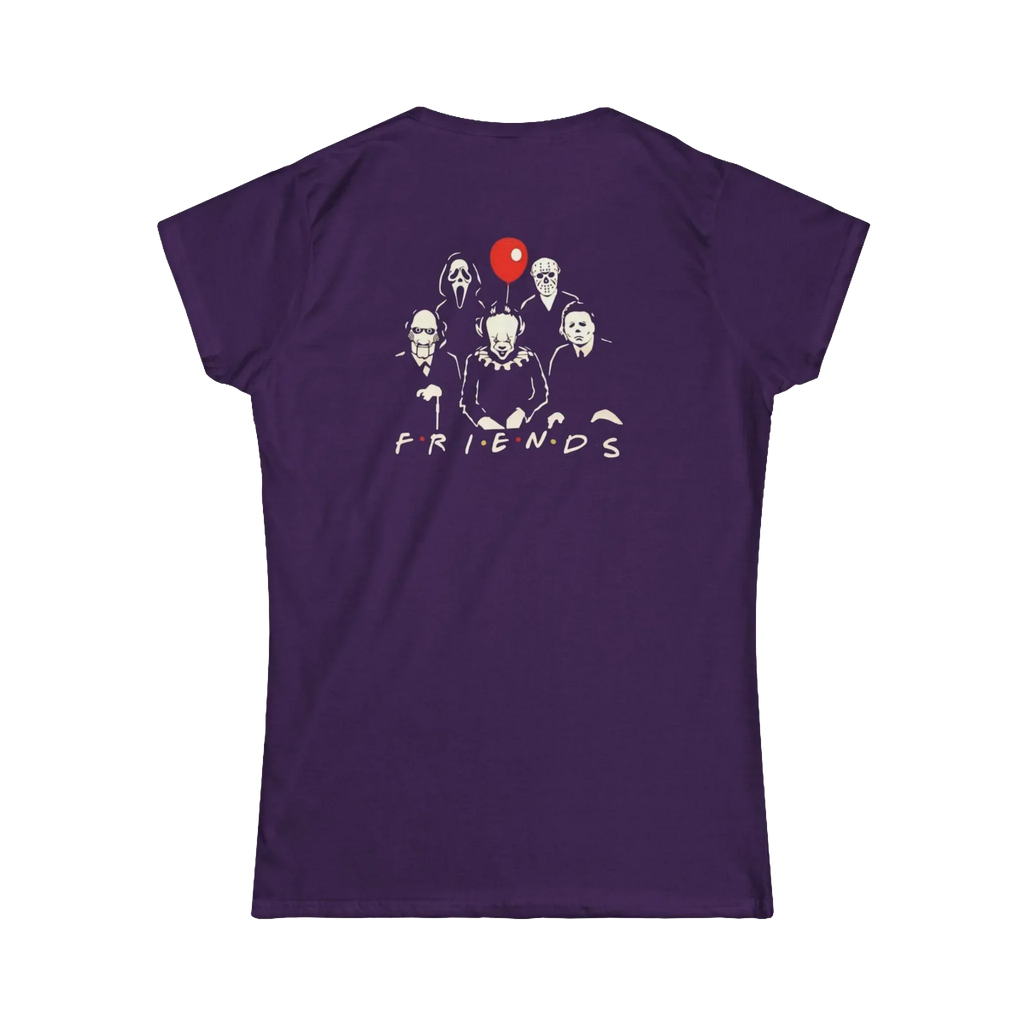 Horror Movie T-Shirt – Creepy Friends Graphic Tee | Premium Cotton USA Made - Just Chilling Inc.
