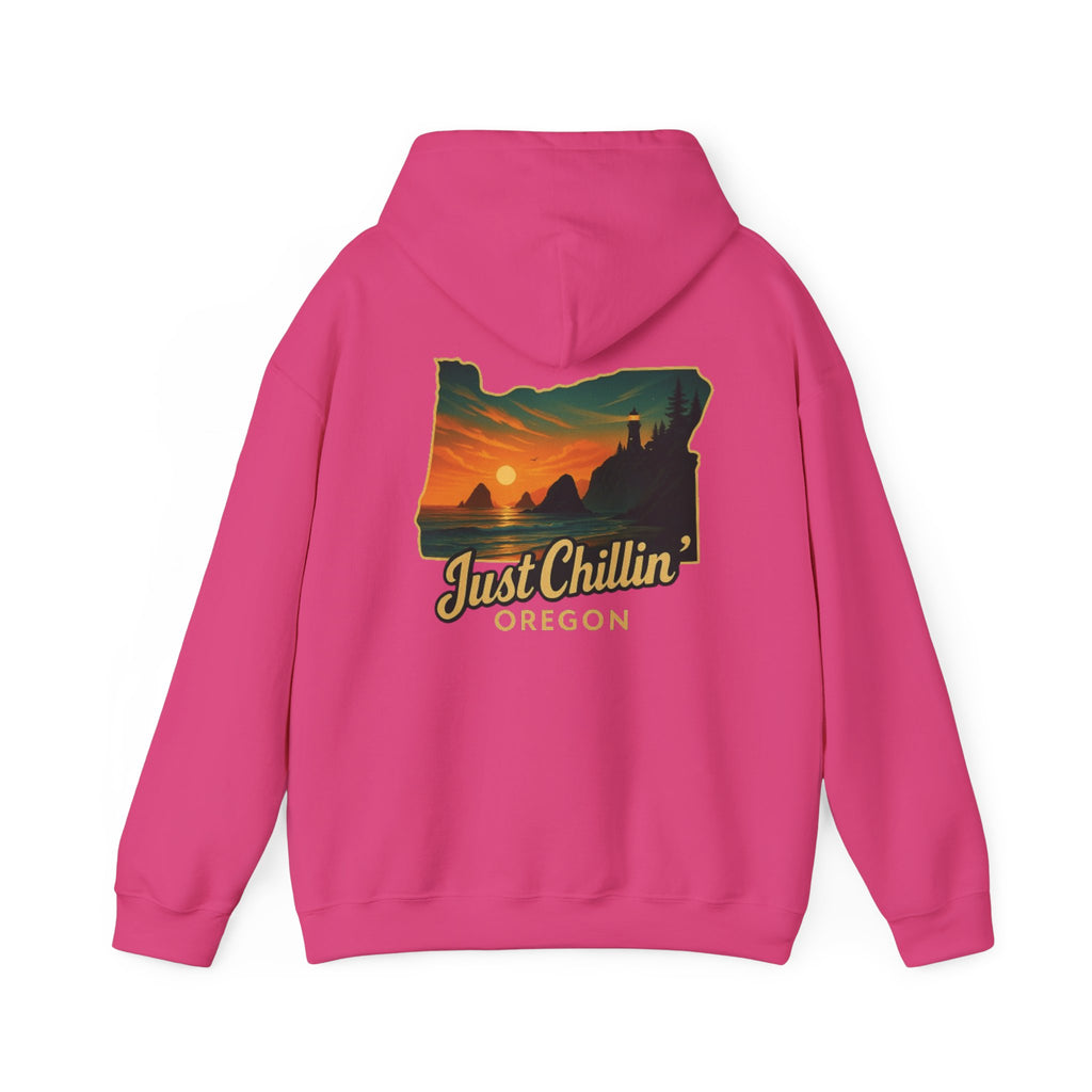 Oregon Sunset Hoodie — "Just Chillin'" Scenic Travel Pullover