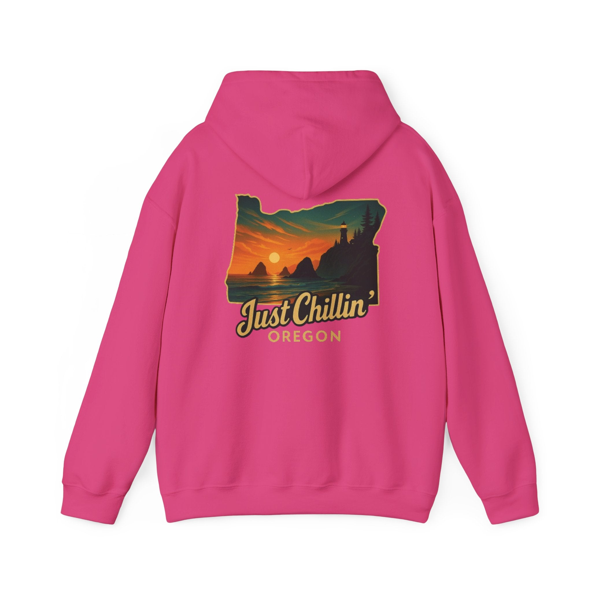 Oregon Sunset Hoodie — "Just Chillin'" Scenic Travel Pullover