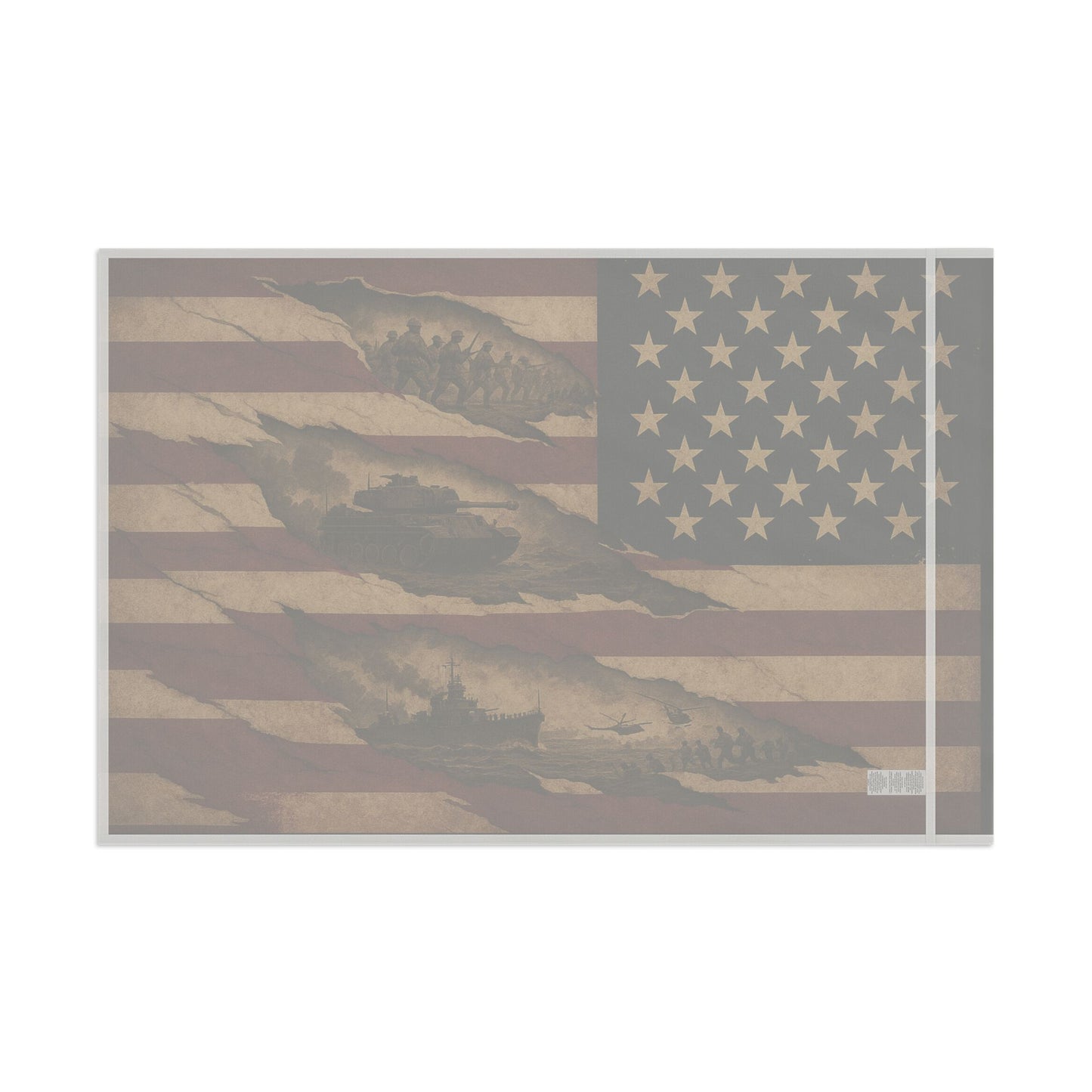 Torn American Flag - Hidden Battles Patriotic Wall Art
